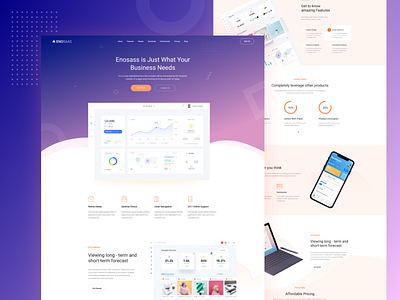 Eno Sass Landingpage business header homepage landingpage startup ui ux