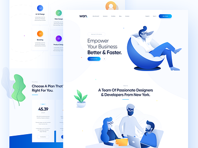 Digital Agency agency agency branding business isometric landingpage onepage startup