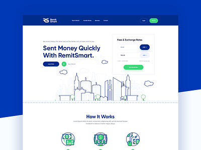 Remitsmart Money Transfer Website exchange header icon icon design illustration money sent money transfer ui website