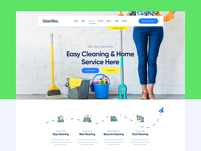 Cleaning Service Homepage clause clean cleaning cleaning company cleaning service cleaning services header homepage landingpage service ui ux