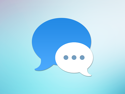 Messages for Mac blue flat gradient blue imessage ios ios style mac messages