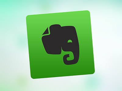 Evernote Mac icon clean elephant evernote flat green ios 7 mac mavericks os x