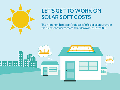 SunShot Solar Soft cost colorful flat illustration info graphics infographic power solar