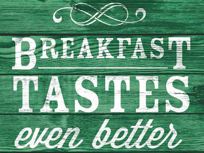 Agrium Breakfast Poster poster typography wood pattern