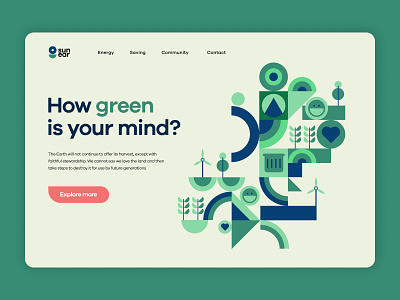 Awareness - Web Design color design flat graphic design green illustration ui ui design ux vector web design