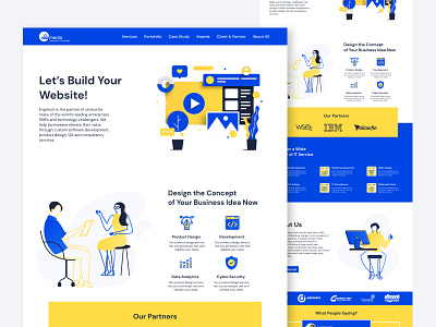 Landing Page Swamedia branding design illustration landingpage ui design uiux ux design website