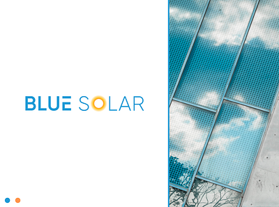 Blue Solar Logo Design brand identity branding design graphic design logo