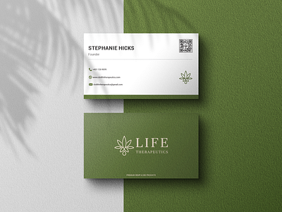 Life Therapeutics Business Card Design brand identity branding design graphic design logo