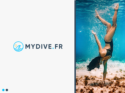 Mydive.Fr Logo Design brand identity branding design graphic design logo scuba diving