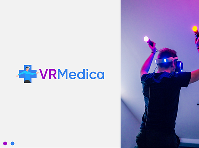 VRMedica Logo Design brand identity branding design graphic design logo virtual vr