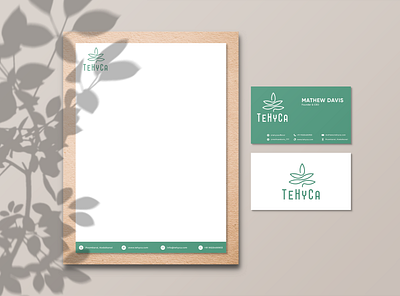 Tehyca Stationery Design brand identity branding design graphic design logo stationary