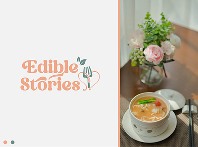 Edible Stories Logo Design brand identity branding design food graphic design logo