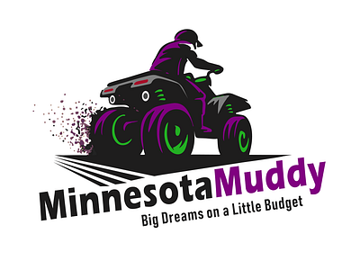ATV company. "Minnesota Muddy" branding design flat graphics illustration logo vector