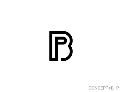 B+P word Combination Logo logo branding identity design