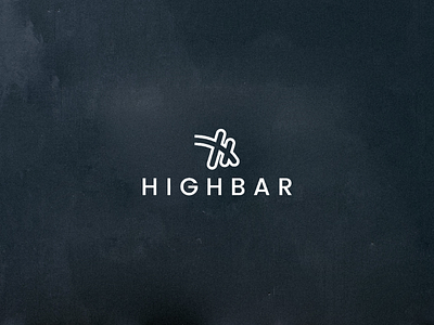 Highbar logo design logo creative minimal flat gym