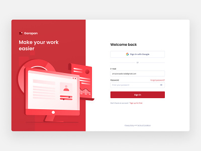 Log in page design flat illustration login sign in sign up ui user experience user interface ux