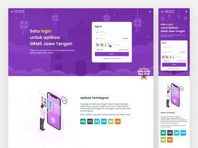 Single Sign On - Landing page
