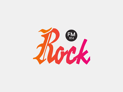 Rock FM 365 brand challenge colour design graphic identity logo mark monogram symbol typography