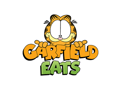 Garfield EATS bold brand cat children comic food fun garfield mobile app restaurant typography