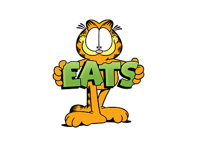 Garfield EATS Primary Character bold brand cat children comic food fun garfield mobile app restaurant typography