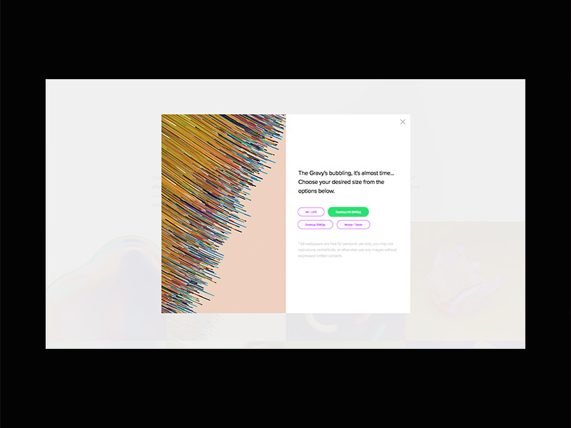 Opal Gravy Redesign – Download Modal popup modal download website web wallpaper vibrant ui ux ui lettering illustration identity abstract design colour abstract colors branding abstract
