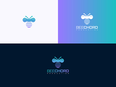 BeeChord Production logo branding business logo design flat logo illustration logo logo design minimal minimal logo minimalist logo