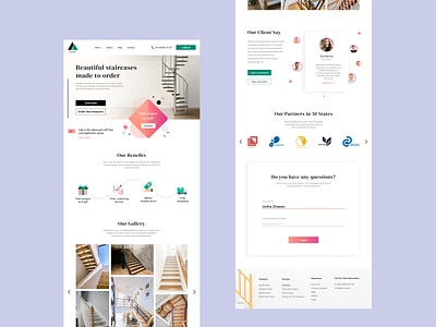 Staircases made to order marketing design staircase ui web webdesign website
