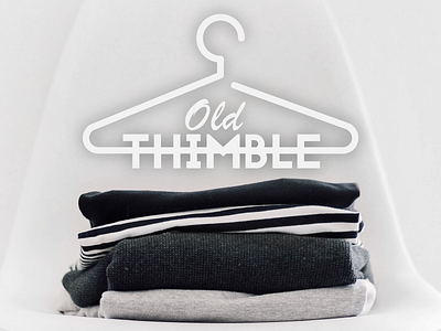 Old THIMBLE clothing logo screenprint white