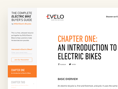 E-Bikes Buyer's Guide, Content Page