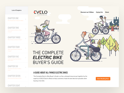E-Bikes Buyer's Guide, Home content e bikes responsive ui ux visual web design