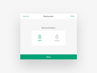 Silvva for Tablets, Restaurant Status Popup admin app delivery food ios mobile tablet ui ux