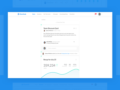 News Feed product design ui ux web