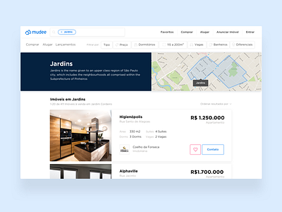 Neighborhood Page product design real estate ui ux visual web