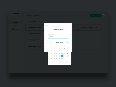 Date Selector Experiment product design ui ux