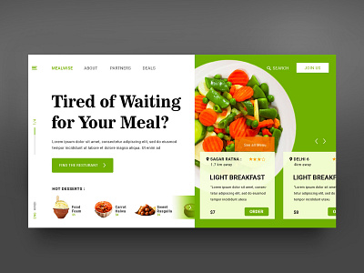 Food website Landing Page responsive ui ui guide ux website