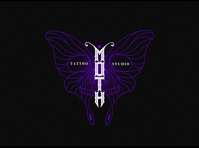 Moth butterfly butterfly logo design illustration lettering logotype typography