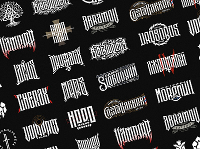 Logos & Marks collection #3 / 2020-2021 branding dark gothic illustration lettering logo collection logotype mark typography