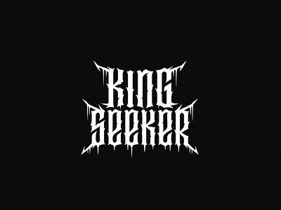 Kingseeker black metal branding dark gothic gothic font gothic logo gothic style letter lettering logotype music logo post black typography
