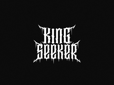 Kingseeker black metal branding dark gothic gothic font gothic logo gothic style letter lettering logotype music logo post black typography