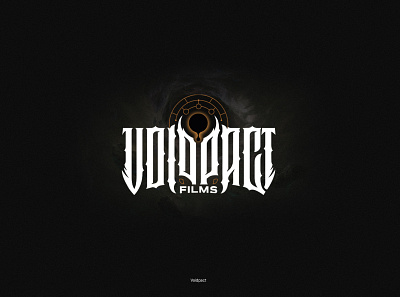 Voidpact alien black hole blackletter calligraphy logo dark film film studio gothic high style horror horror art horror movie letter letter logo lettering modern space space art typography