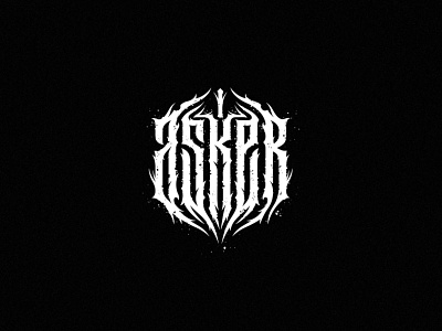 Asker black metal branding dark lettering gothic lettering logo logolettering logotype metal logo modern tattoo tattoo master tattoo studio typography