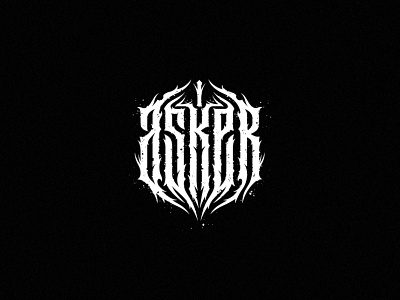 Asker black metal branding dark lettering gothic lettering logo logolettering logotype metal logo modern tattoo tattoo master tattoo studio typography