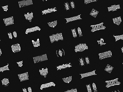 Logos & Marks collection #4 black metal logo branding design gothic graphic design letter lettering letteringlogo logo logo collection logodesigner logomaker logotype music tattoo typography