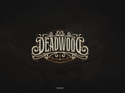 Deadwood dark dead deadwood design gothic illustration letter lettering logo logotype modern typography vintage vintage logo wood