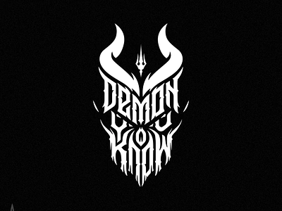 Demon you know dark demon gothic graphic design letter lettering logo logotype mask typography