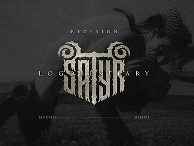 L O G O B E S T I A R Y - R E D E S I G N bestyary centaur dryad gorgon gothic harpy lettering logo minotaur myth mythology satyr typography