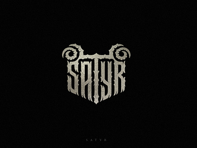 Satyr ancient gothic greek mythology lettering logo logotype modern myth mythology satyr typography