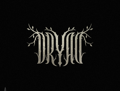 Dryad ancient greek ancient legend dryad gothic greek mythology illustration legend letter lettering logo logotype modern myth mythology typography