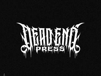 Dead end press black metal logo dark lettering death death metal logo gothic gothic font gothic logo lettering logo logotype modern press typography