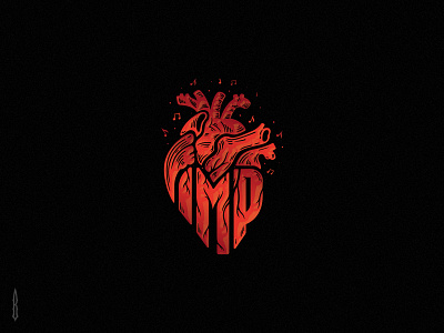 IMP black metal gonthic font gothic logo heart heart logo heavy metal illustration lettering logotype music logo rap typography